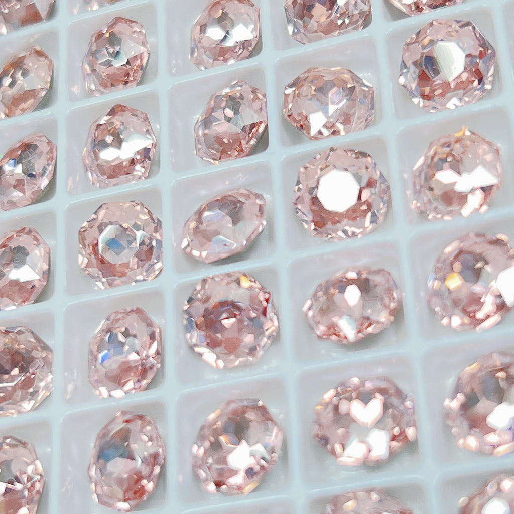 【C2501】高品質K9ローズカットガラスストーン　Vカットストーン　SS39